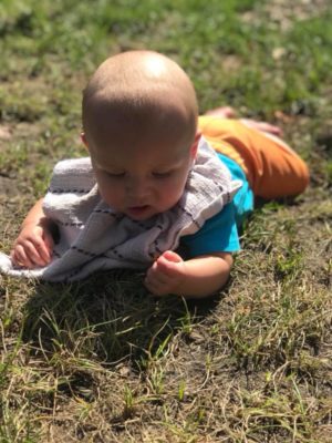 baby in grass