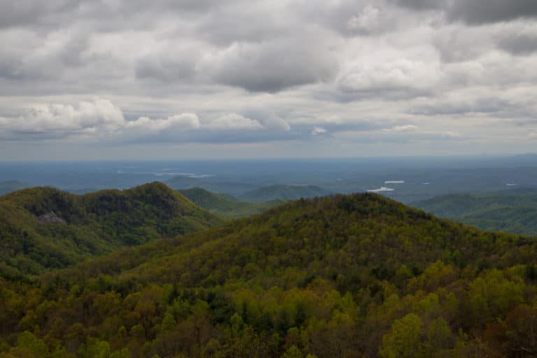 Fall Hiking Series Sassafras Mountain to view the rock face of Rock