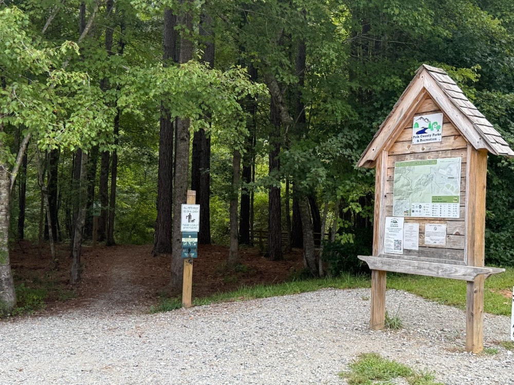Little White Oak Mountain trailhead.