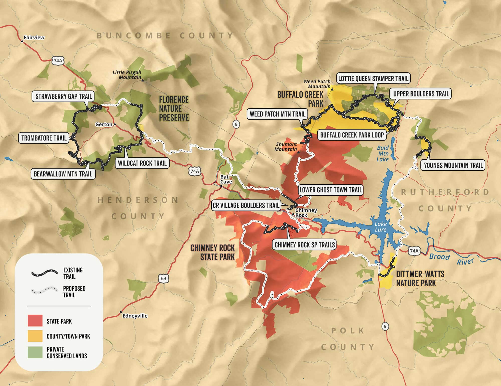 HNG Overview Trail Map